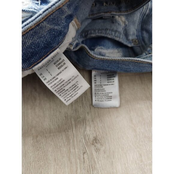 American Eagle Jean Shorts Distressed Lot Blue Denim Size 2 - Picture 10 of 10